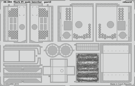 Eduard 36303 1:35 WWI British Mk.IV Tank Male interior