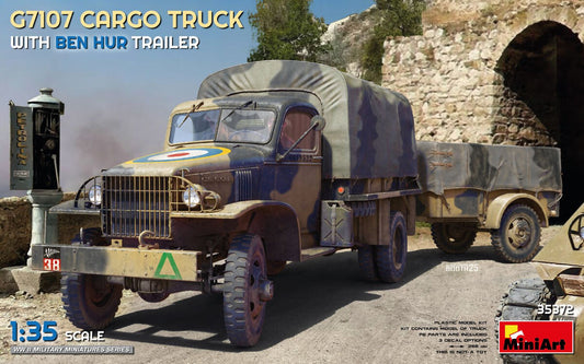 MiniArt 35372 1:35 G7107 1.5T 4x4 Cargo Truck & Trailer