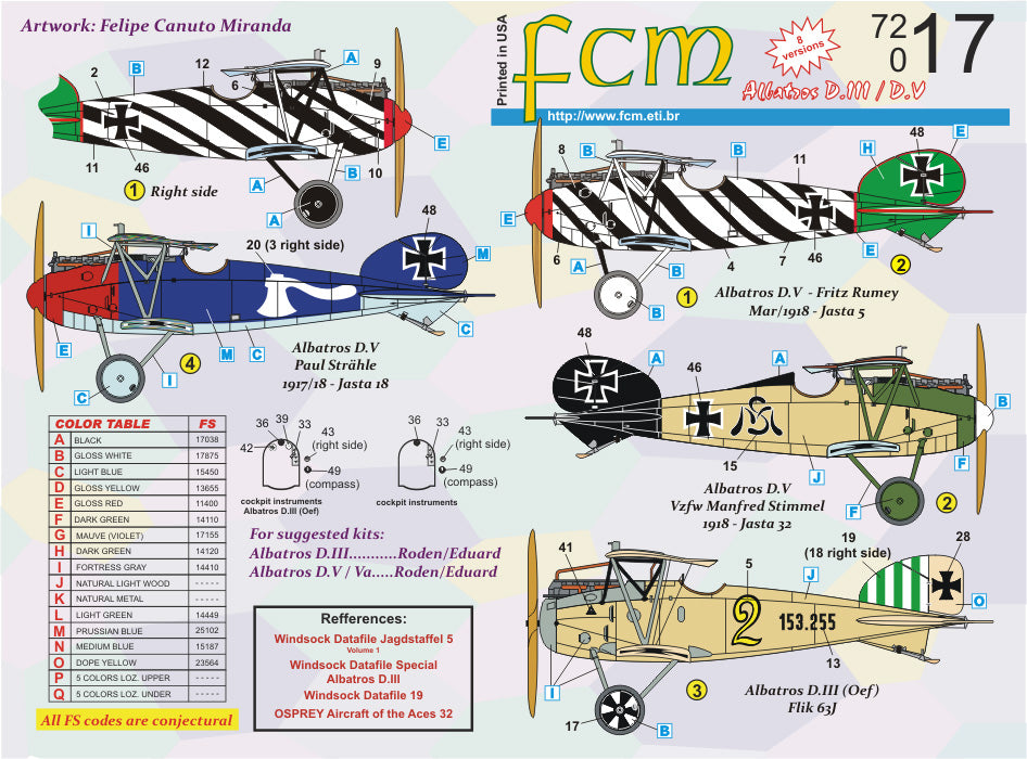 FCM 72017 1:72 Albatros D.III / D.V - Part 2