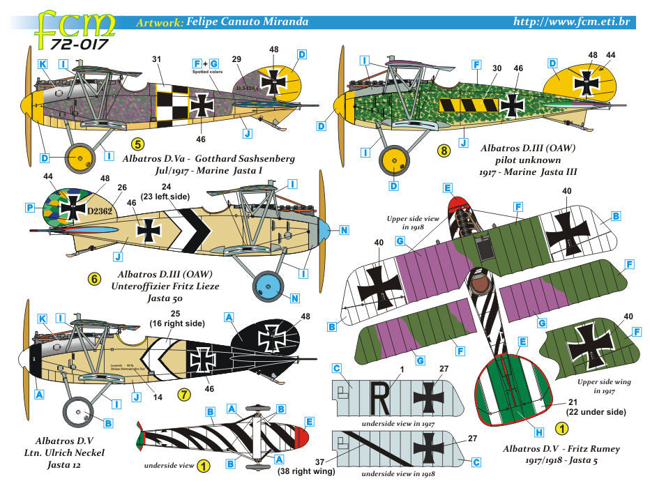 FCM 72017 1:72 Albatros D.III / D.V - Part 2