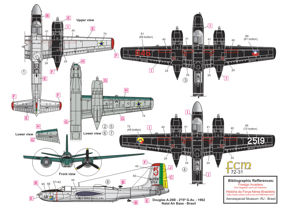 FCM 72031 1:72 South American Douglas A-26 Invader