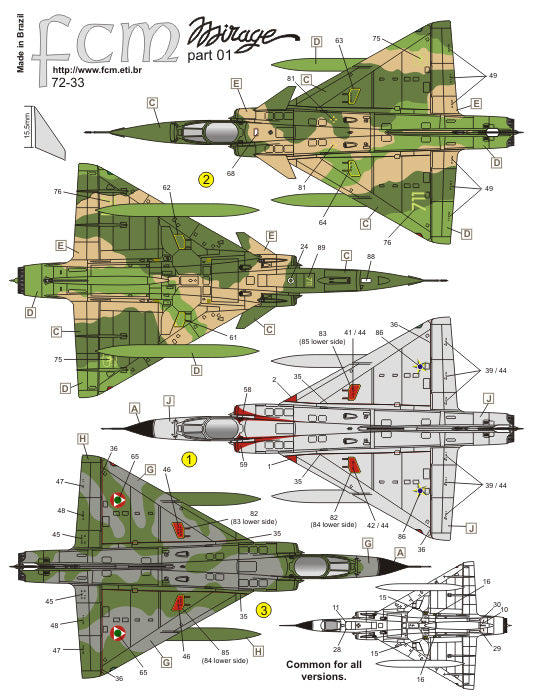 FCM 72033 1:72 Dassault Mirage III - Part 1