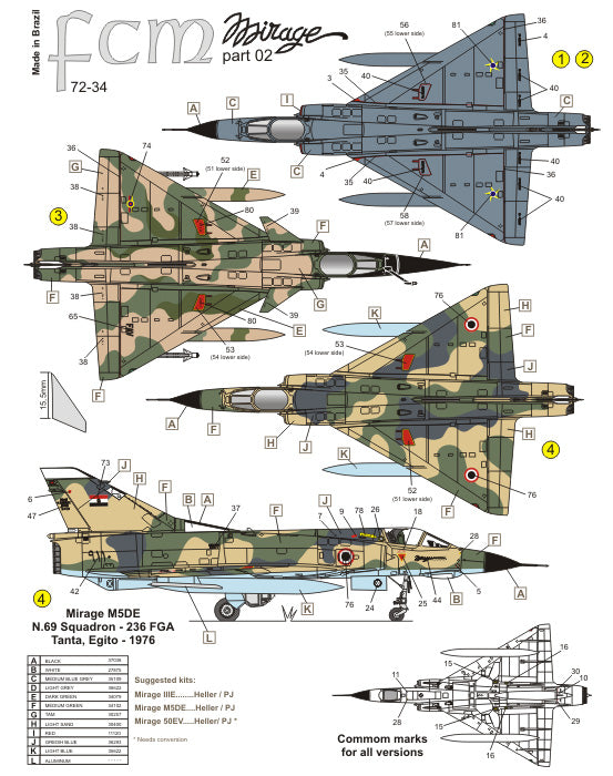 FCM 72034 1:72 Dassault Mirage III - Part 2