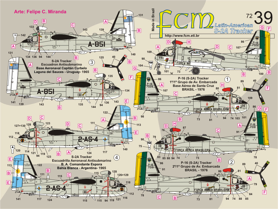 FCM 72039 1:72 Latin American S-2A Tracker - Brazil, Argentina & Uruguay