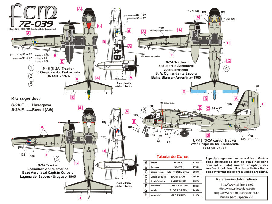 FCM 72039 1:72 Latin American S-2A Tracker - Brazil, Argentina & Uruguay