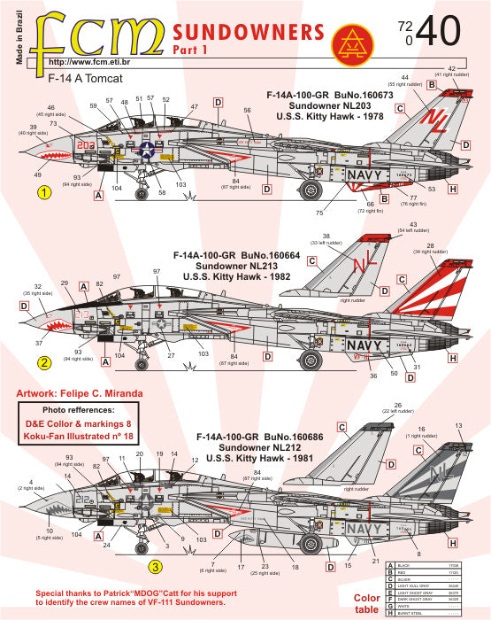 FCM 72040 1:72 Grumman F-14A Tomcat Sundowners Part 1