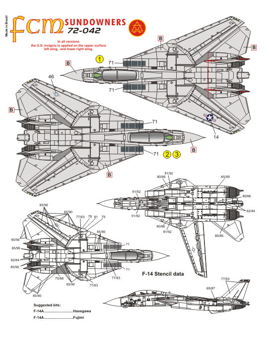 FCM 72042 1:72 Grumman F-14A Tomcat Sundowners Part 2