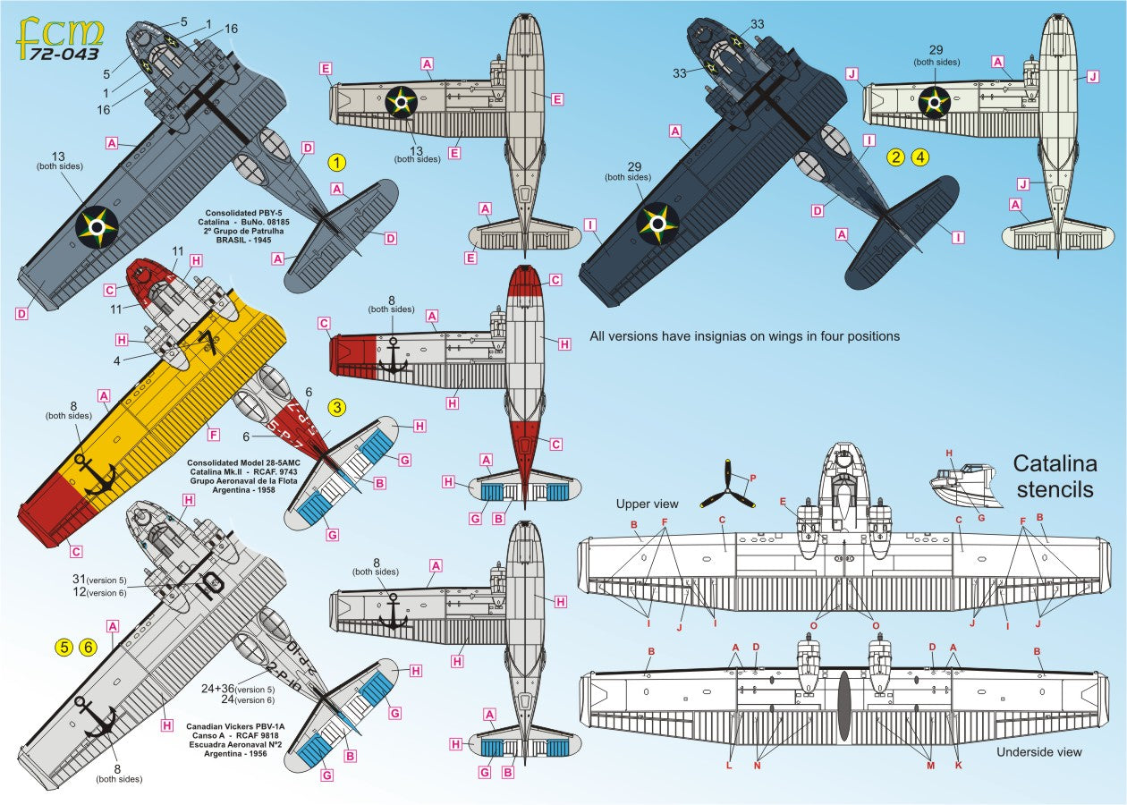 FCM 72043 1:72 Consolidated PBY Catalina - Brazil & Argentina