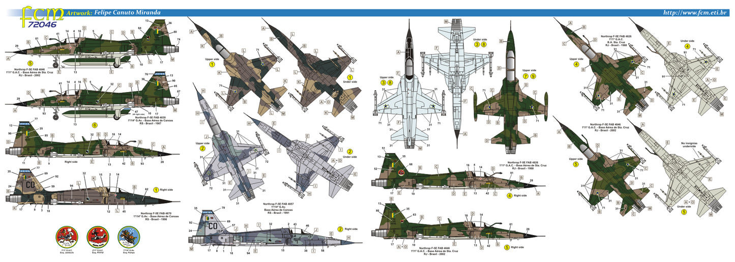 FCM 72046 1:72 Northrop F-5B/E & F - Brazilian Air Force