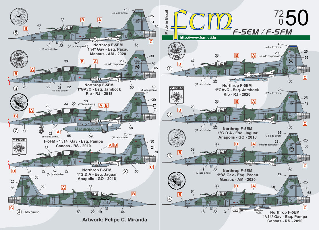 FCM 72050 1:72 Northrop F-5EM / F-5FM Brazilian Air Force