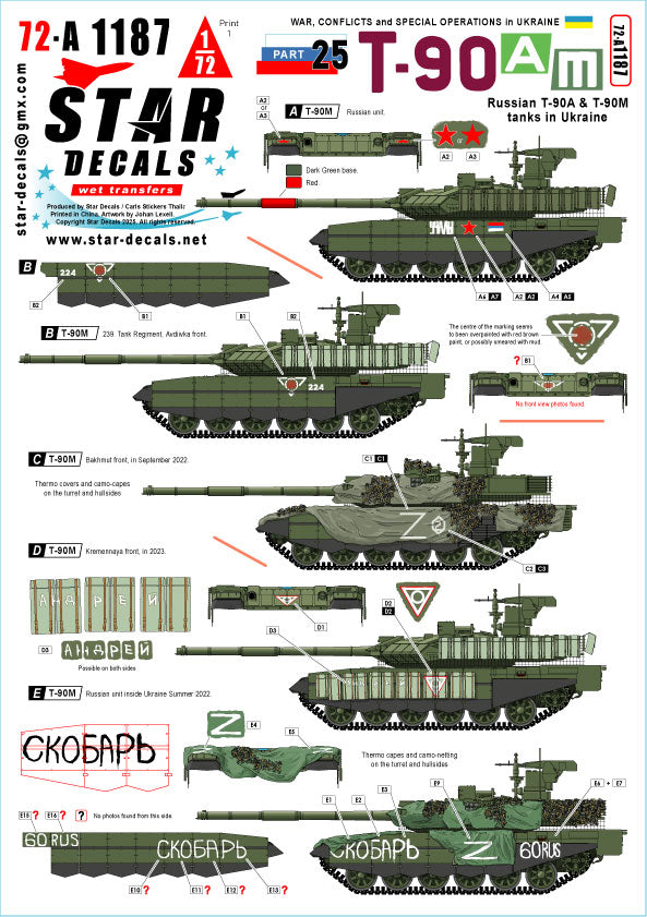 Star Decals 72-A1187 1:72 War in Ukraine #