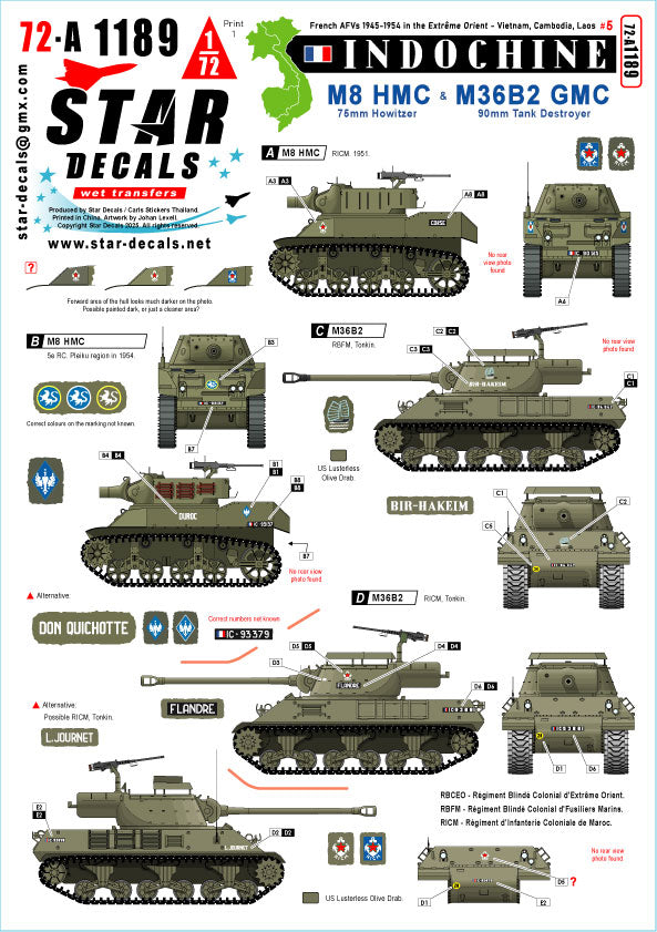 Star Decals 72-A1189 1:72 Indochine # 5