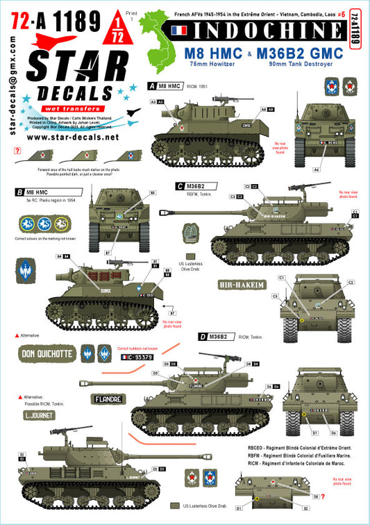 Star Decals 72-A1189 1:72 Indochine # 5