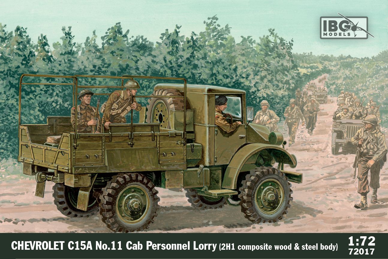 IBG Models 72017 1:72 Chevrolet C15A No.11 Cab Personnel Lorry (2H1 Composite Wood & Steel Body)