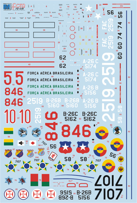 FCM 72031 1:72 South American Douglas A-26 Invader