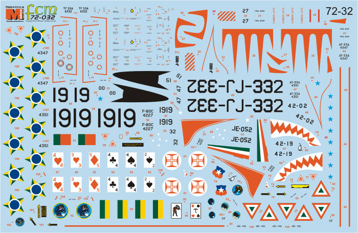 FCM 72032 1:72 South American Lockheed F-80 & AT-33 - Brazil, Chile, Mexico & Portugal