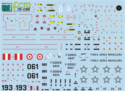 FCM 72038 1:72 Dassault Mirage 2000 - Brazil & Peru