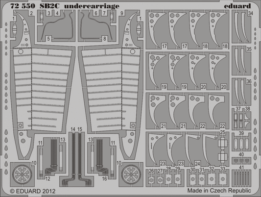 Eduard 72550 1:72 Curtiss SB2C-3/SBC-4 Helldiver undercarriage