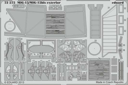 Eduard 72575 1:72 Mikoyan MiG-15/MiG-15Bis exterior