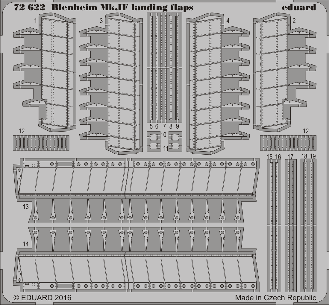 Eduard 72622 1:72 Bristol Blenheim Mk.IF landing flaps