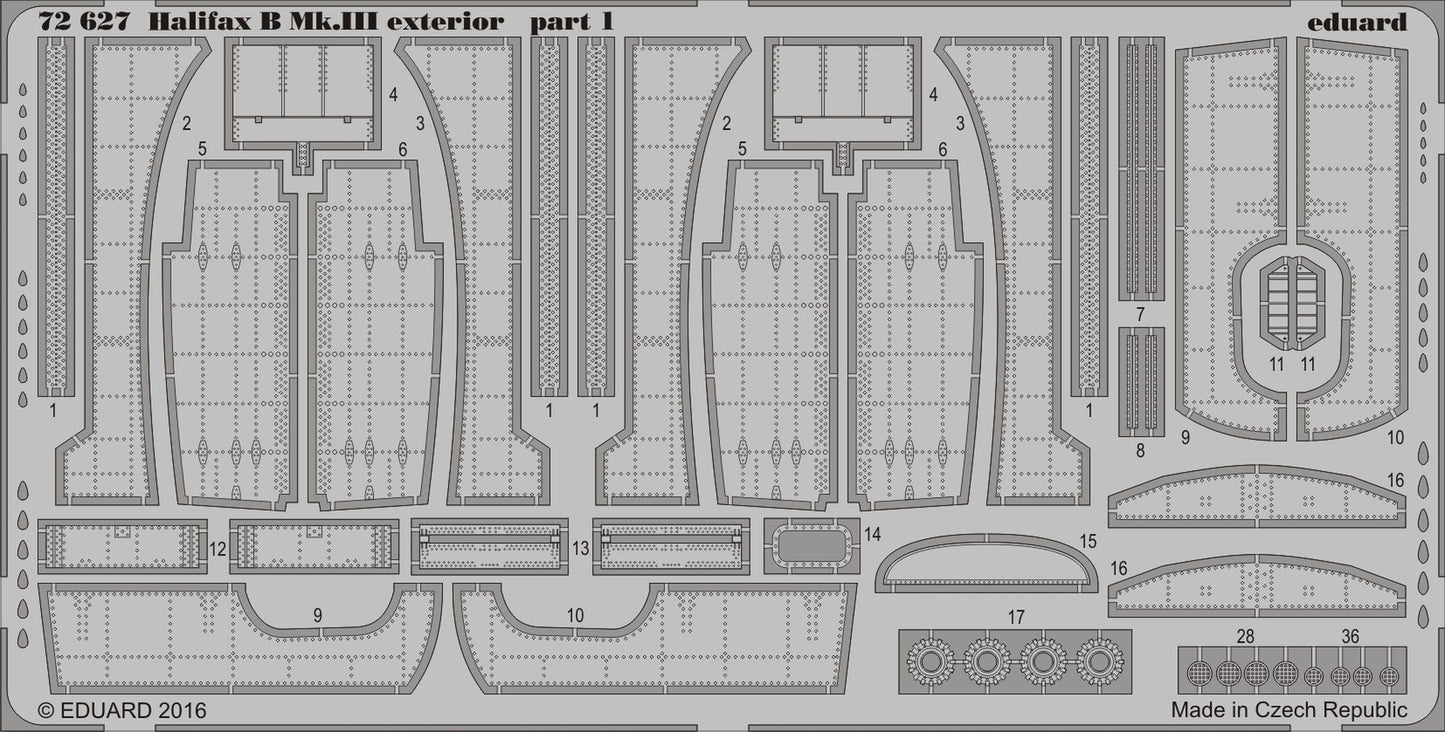 Eduard 72627 1:72 Handley-Page Halifax B Mk.III exterior