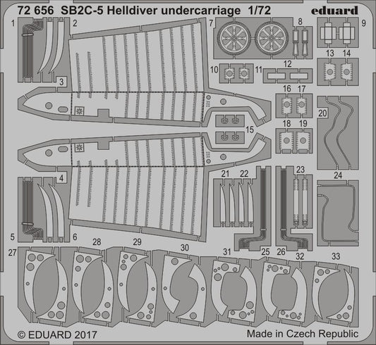 Eduard 72656 1:72 Curtiss SB2C-5 Helldiver undercarriage detail set