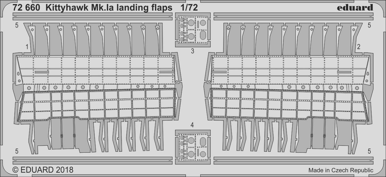 Eduard 72660 1:72 Curtiss Kittyhawk MK.IA landing flaps