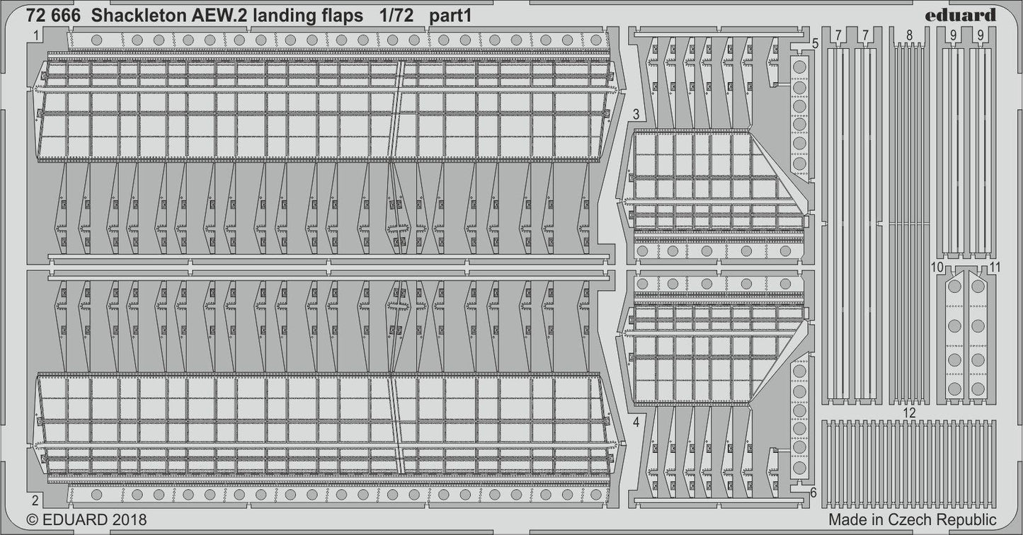 Eduard 72666 1:72 Avro Shackleton AEW.2 landing flaps