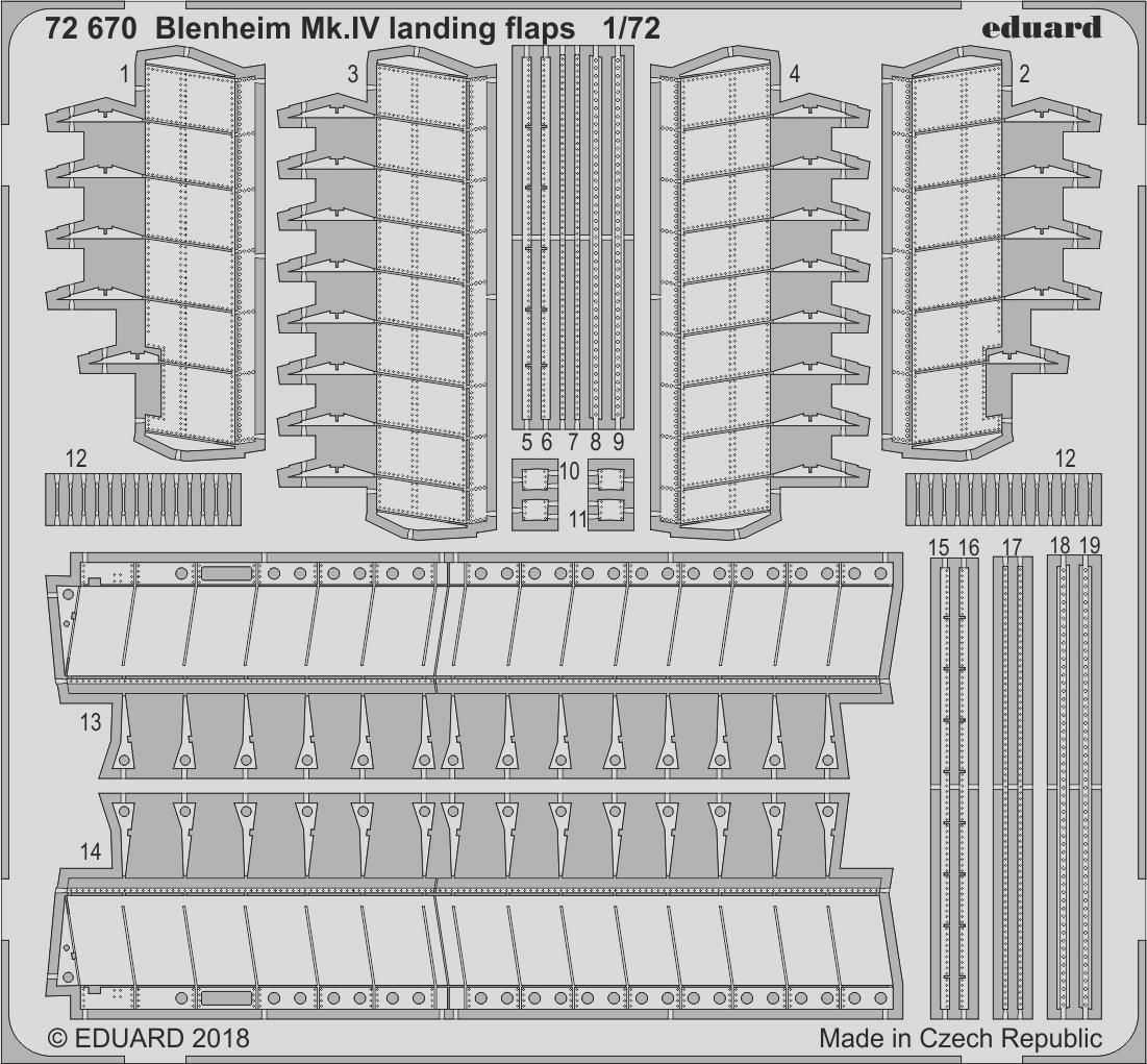 Eduard 72670 1:72 Bristol Blenheim Mk.IV landing flaps