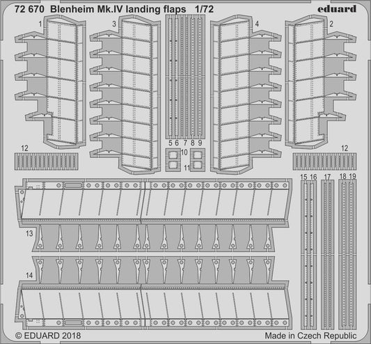 Eduard 72670 1:72 Bristol Blenheim Mk.IV landing flaps