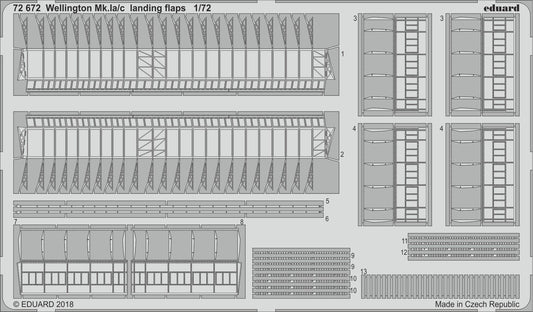 Eduard 72672 1:72 Vickers Wellington Mk.IA/C landing flaps