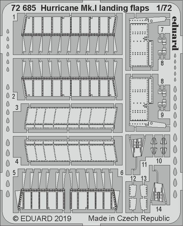 Eduard 72685 1:72 Hawker Hurricane Mk.I landing flaps