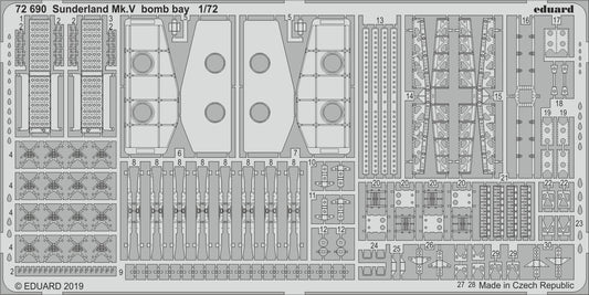 Eduard 72690 1:72 Short Sunderland Mk.V bomb bay