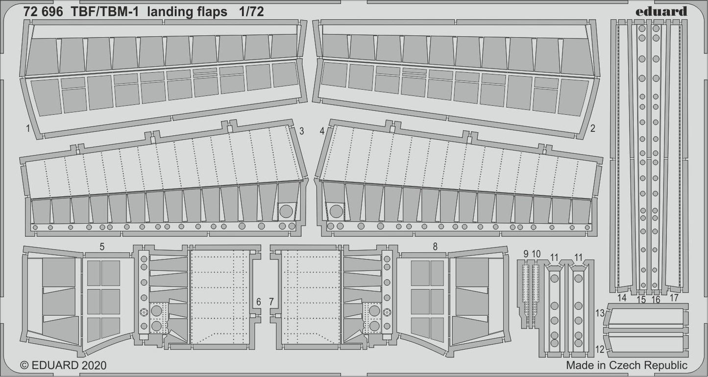 Eduard 72696 1:72 Grumman TBF/TBM-1 Avenger landing flaps