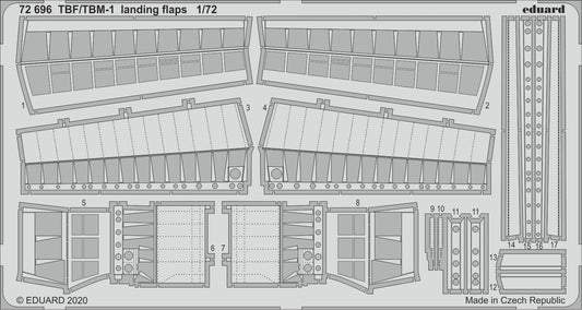Eduard 72696 1:72 Grumman TBF/TBM-1 Avenger landing flaps