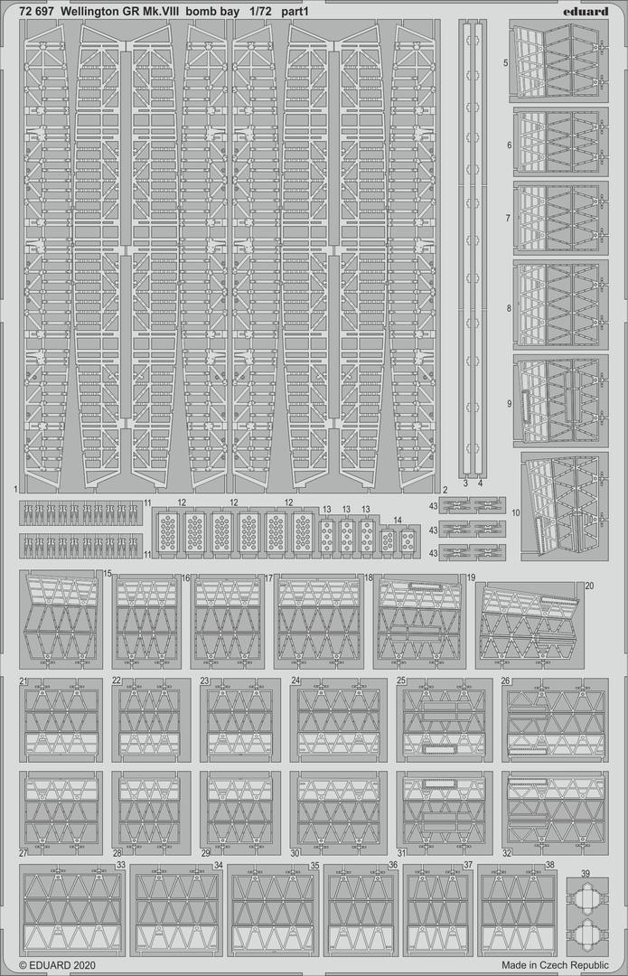 Eduard 72697 1:72 Vickers Wellington GR Mk.VIII bomb bay
