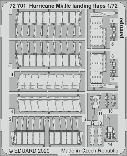 Eduard 72701 1:72 Hawker Hurricane Mk.IIc landing flaps