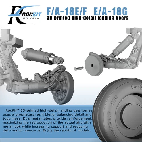 Rockit Studio RS480201H 1:48 Boeing E/A-18E/E/A-18E/E/A-18F Super Hornet landing gear with wheels