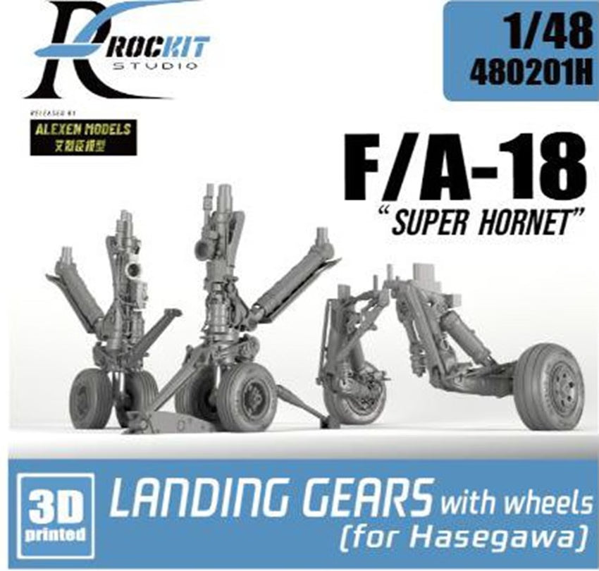 Rockit Studio RS480201H 1:48 Boeing E/A-18E/E/A-18E/E/A-18F Super Hornet landing gear with wheels