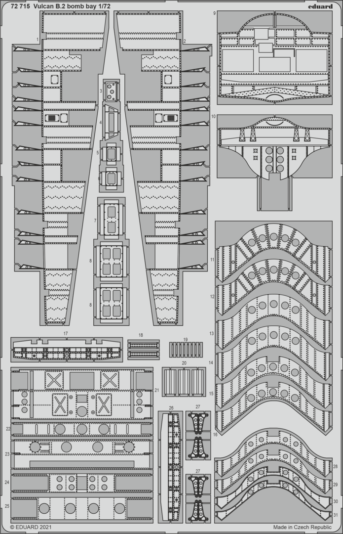 Eduard 72715 1:72 Avro Vulcan B.2 bomb bay details