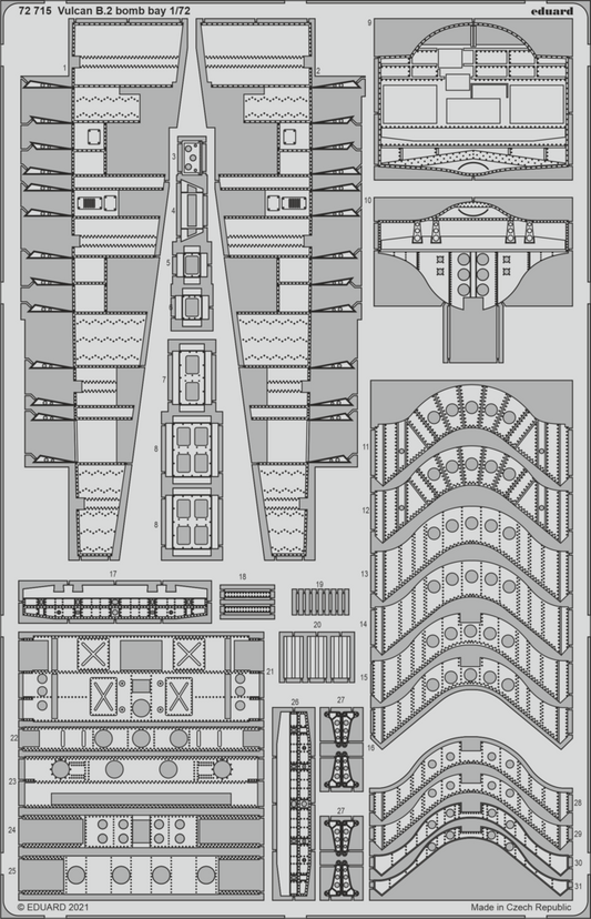 Eduard 72715 1:72 Avro Vulcan B.2 bomb bay details