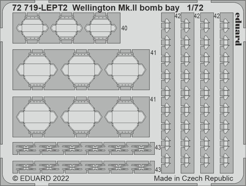 Eduard 72719 1:72 Vickers Wellington Mk.II bomb bay
