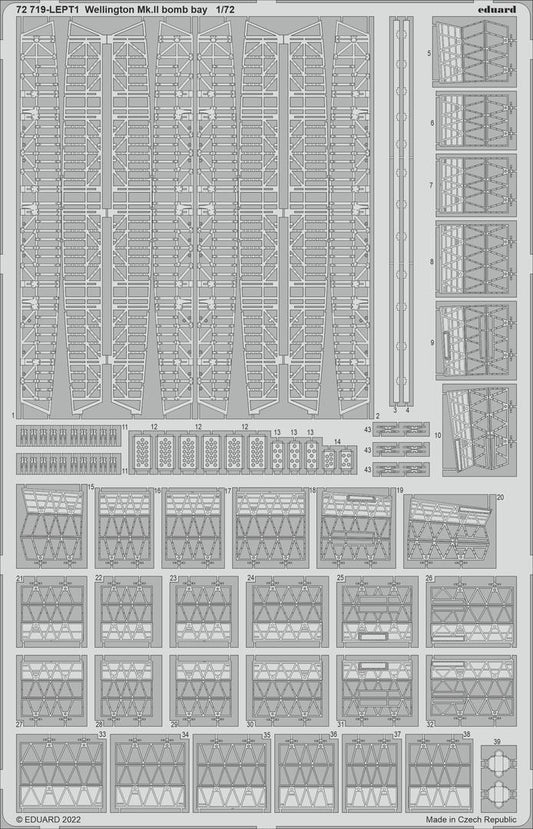 Eduard 72719 1:72 Vickers Wellington Mk.II bomb bay