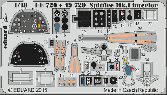 Eduard FE720 1:48 Supermarine Spitfire Mk.I interior S.A.