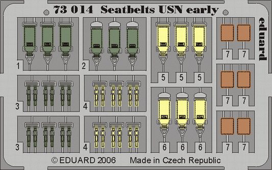 Eduard 73014 1:72 seatbelts USN early