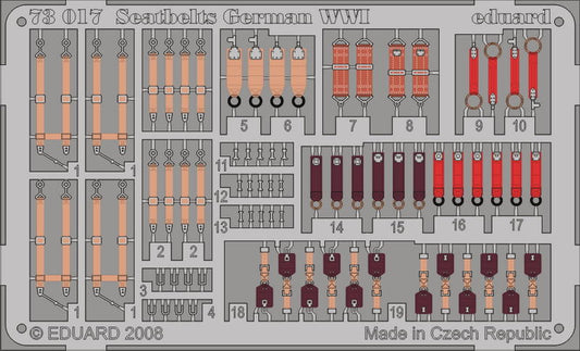 Eduard 73017 1:72 seatbelts German WWI