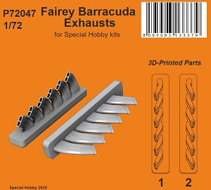 CMK/Czech Master Kits P72047 1:72 Fairey Barracuda Exhausts