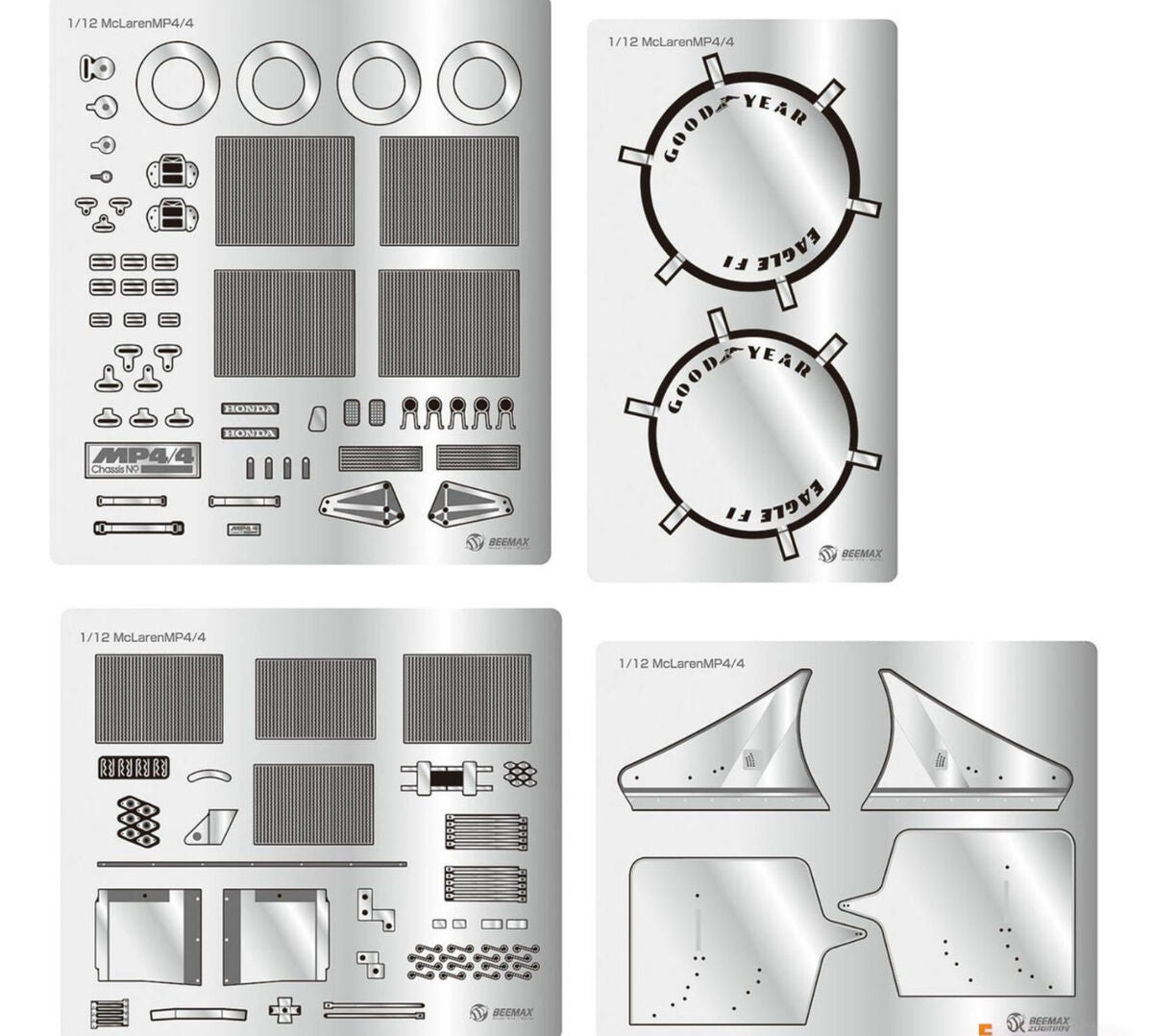 Beemax BX12002E 1:12 McLaren MP4/4 Senna Detail Set