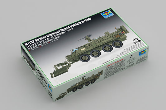 Trumpeter 07427 1:72 US Army M1132 Stryker Engineer Squad Vehicle w/SMP & AMP Mine Plough
