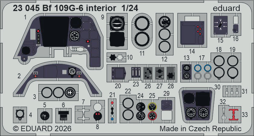 Eduard 23045 1:24 Messerschmitt Bf-109G-6 interior